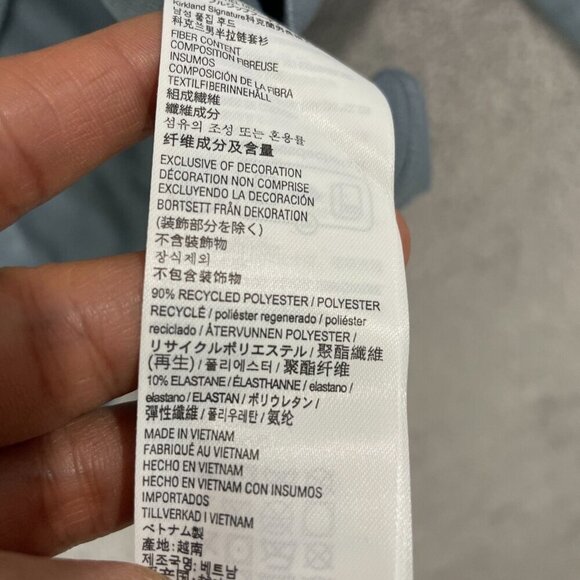 NEW Kirkland Signature Mens XXL 1/4 Zip Pullover Sweatshirt Camo Gray - Picture 6 of 7